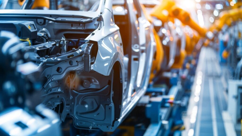 An example of automotive sheet metal fabrication.